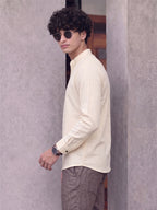 RAY LIGHT Men's Modern Zip-Neck Solid Cotton Short Kurta – Rust Brown