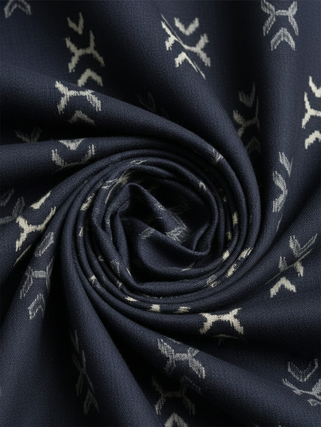 RAY LIGHT Men's Geometric Tribal Print Cotton Short Kurta – Black