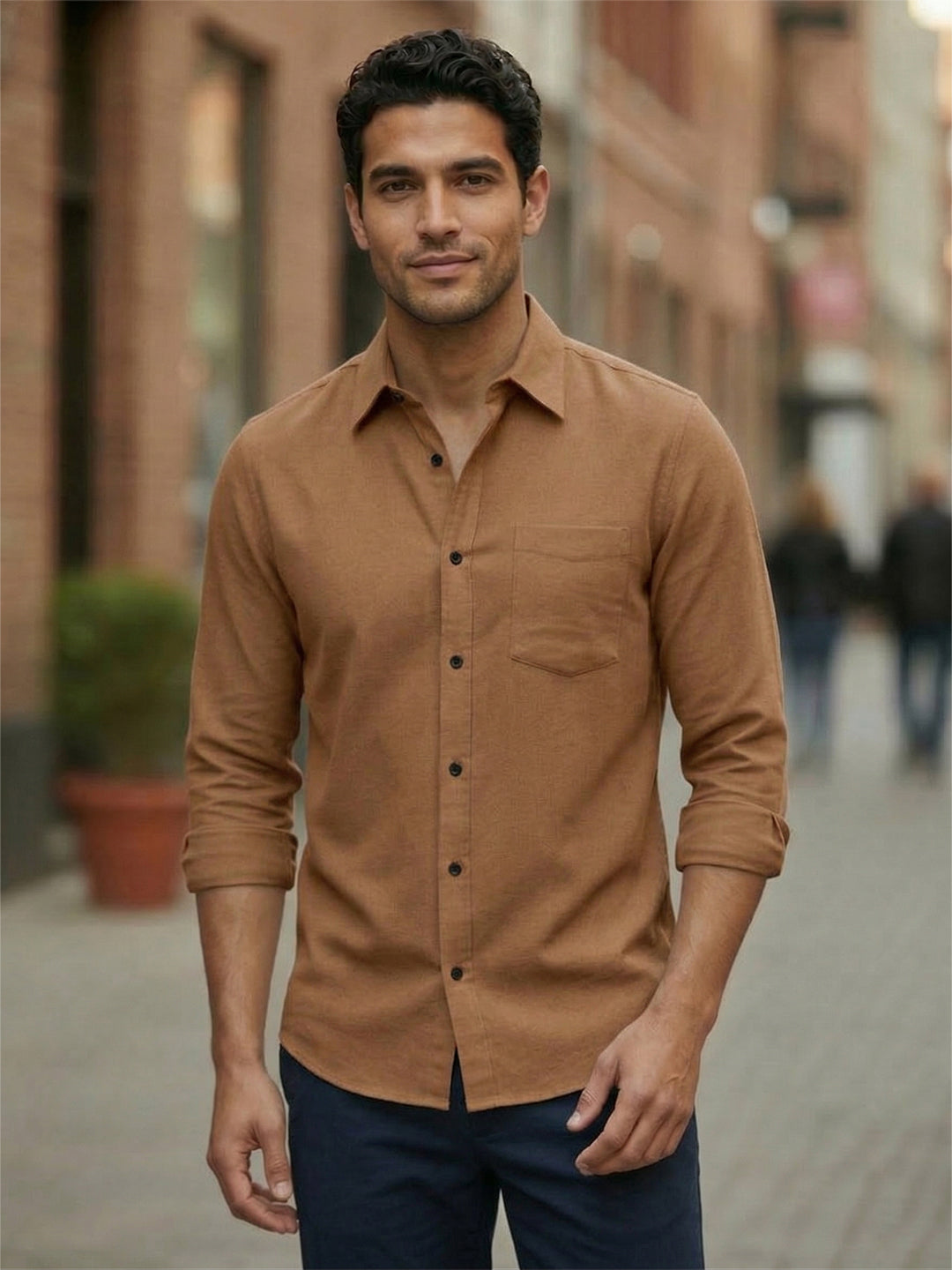 RAY LIGHT Men's Executive Solid Formal Shirt – Classic Spread Collar & Regular Fit