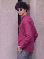RAY LIGHT Men's Modern Zip-Neck Solid Cotton Short Kurta – Light Pink