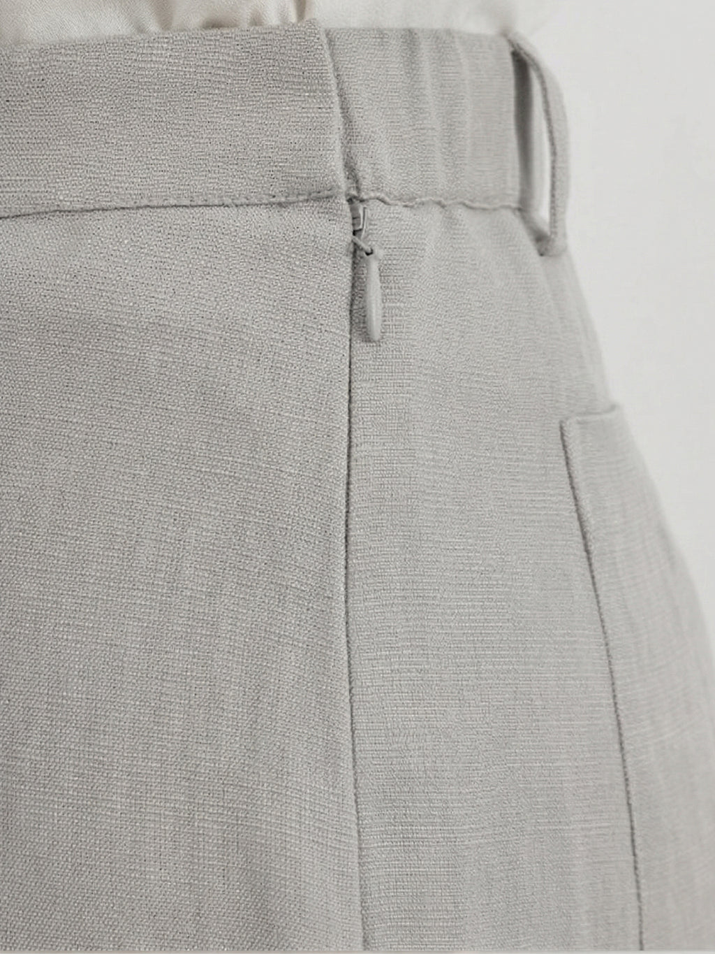 Ray Light Women’s Linen Wide-Leg Trousers | Solid Light Grey Formal & Casual Pants