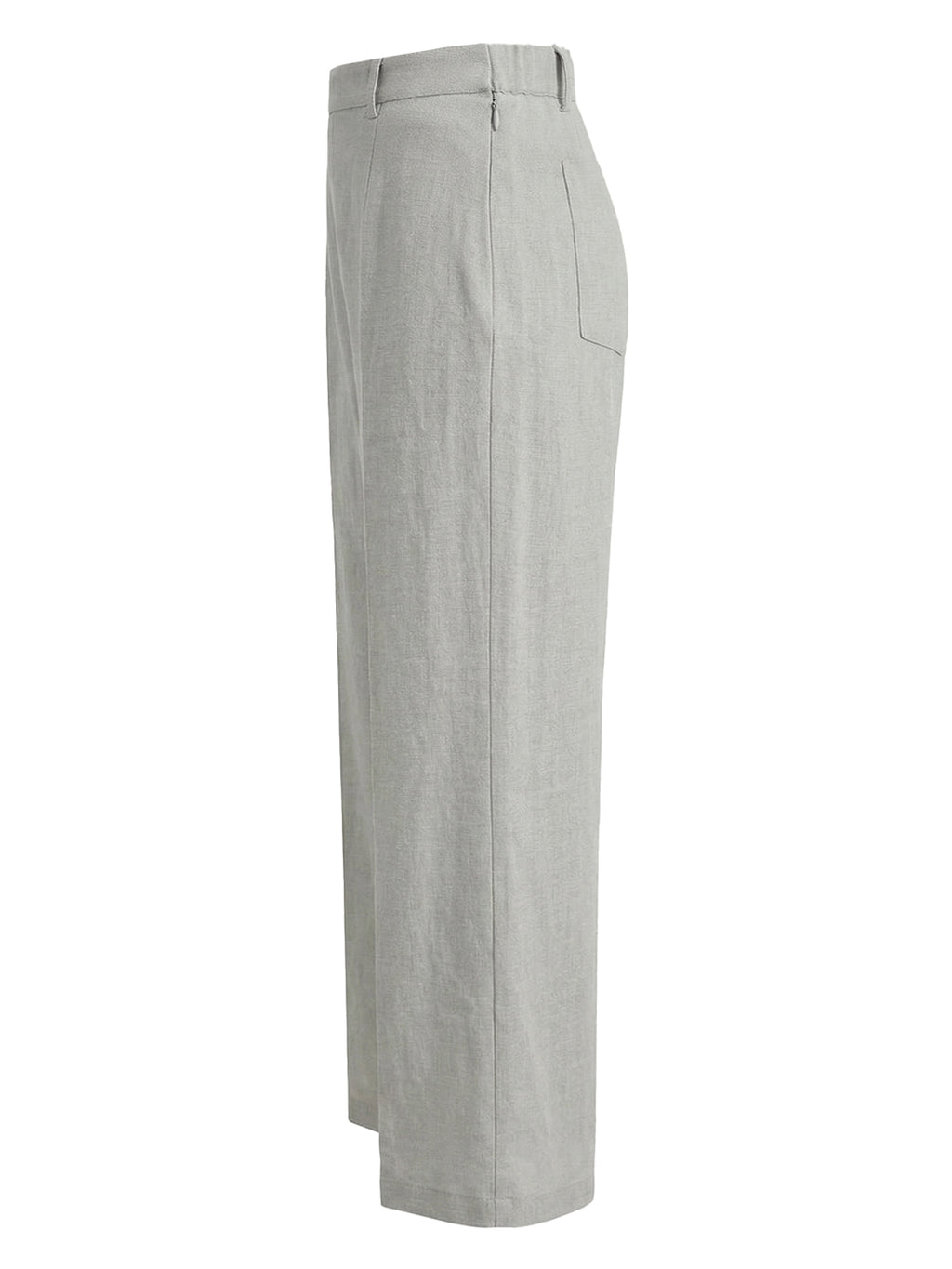 Ray Light Women’s Linen Wide-Leg Trousers | Solid Light Grey Formal & Casual Pants