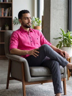 RAY LIGHT Men's Essential Solid Cotton Short Kurta – Mint Green with Roll-Up Sleeves