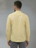 RAY LIGHT Men's Minimalist Solid Casual Shirt – Chinese Collar & Functional Chest Pocket